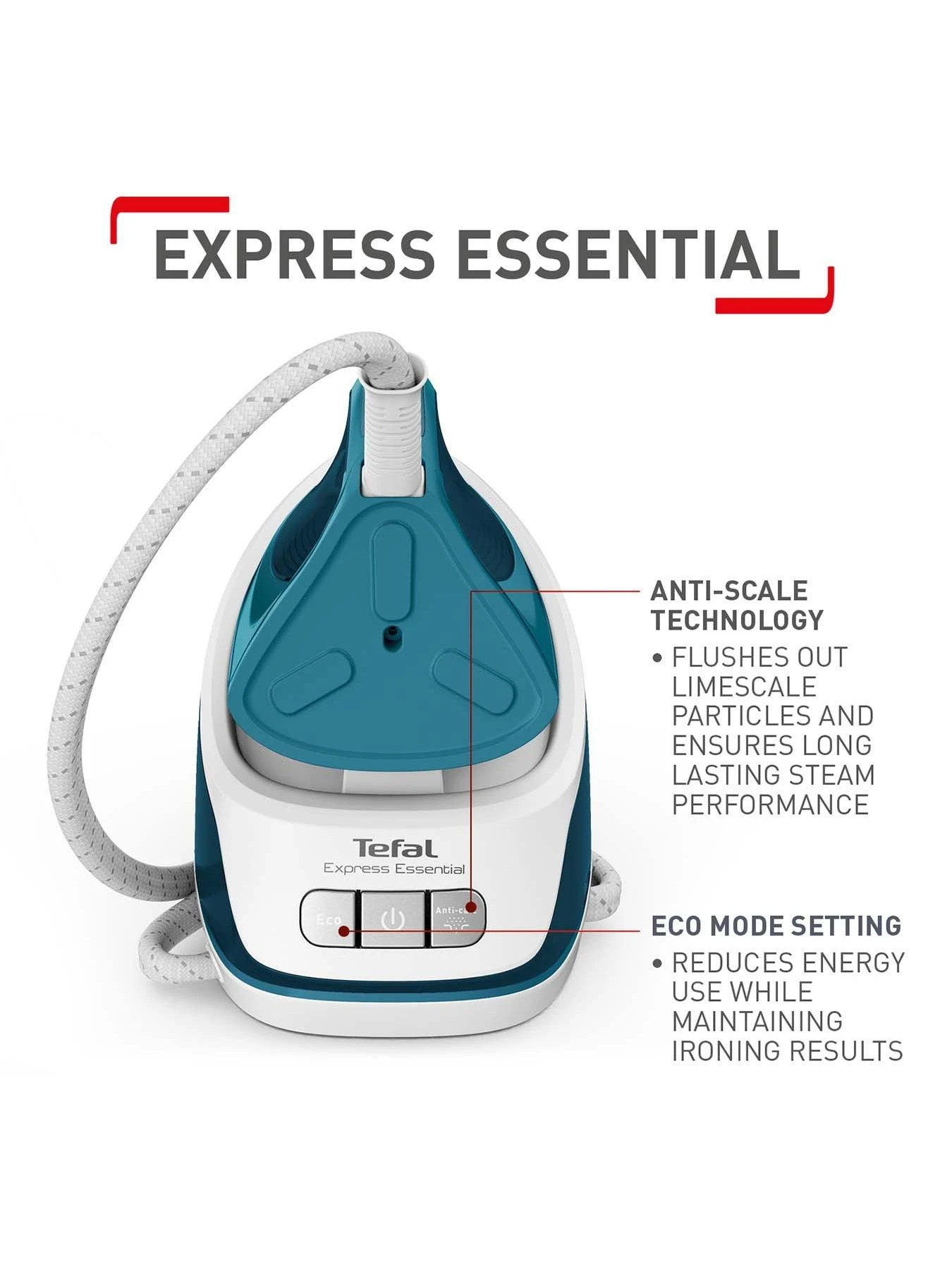 Tefal Steam Generator Iron 1.4L Express Essential SV6115 4 Tefal Steam Generator Iron 1.4L Express Essential SV6115 - Image 2