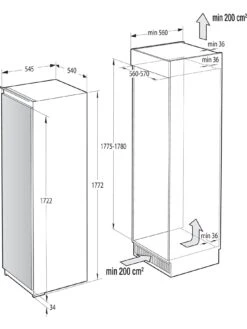 Hisense FIV276N4AW1 54cm Wide Integrated Tall Freezer -Appliance Pro RN69A SQ5 0000000013 WHITE SLd3