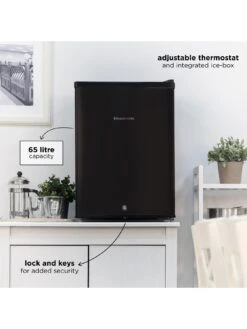 Russell Hobbs RHTTF67B-LCK Under Counter Mini Fridge Cooler - Black -Appliance Pro RRCFJ SQ3 0000000004 BLACK SLd1