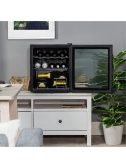 Russell Hobbs RHGWC1B-C-LCK Beer & Wine Drinks Mini Fridge With Lock- Black -Appliance Pro RRCFL SQ4 0000000004 BLACK SLd2