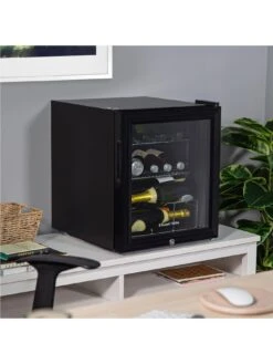 Russell Hobbs RHGWC1B-C-LCK Beer & Wine Drinks Mini Fridge With Lock- Black -Appliance Pro RRCFL SQ5 0000000004 BLACK SLd3