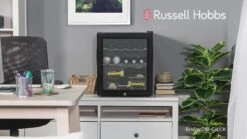 Russell Hobbs RHGWC1B-C-LCK Beer & Wine Drinks Mini Fridge With Lock- Black -Appliance Pro RRCFL SQ8 0000000004 BLACK DVvL
