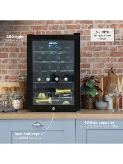 Russell Hobbs RHGWC4B-LCK  Beer & Wine Drinks Cooler With Lock- Black -Appliance Pro RRCFP SQ3 0000000004 BLACK SLd1