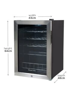 Russell Hobbs RHGWC4SS-LCK Beer & Wine Drinks Cooler With Lock- Stainless Steel -Appliance Pro RRCFQ SQ2 0000000035 SILVER SLd