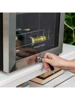 Russell Hobbs RHGWC4SS-LCK Beer & Wine Drinks Cooler With Lock- Stainless Steel -Appliance Pro RRCFQ SQ6 0000000035 SILVER SLd4