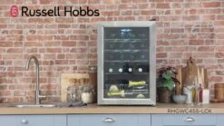Russell Hobbs RHGWC4SS-LCK Beer & Wine Drinks Cooler With Lock- Stainless Steel -Appliance Pro RRCFQ SQ8 0000000035 SILVER DVvL