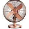 Tower T605000C Metal Desk Fan With 3 Speeds, Automatic Oscillation, Long-Life Motor, 12”, 35W, Copper -Appliance Pro RTEE6 SQ1 0000001201 COPPER SLf