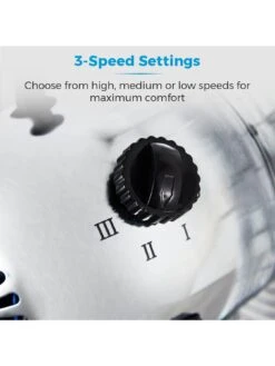 Tower T637000 16 Inch Metal Pedestal Fan With 3 Speeds - Chrome -Appliance Pro RTEE7 SQ4 0000000139 CHROME SLd2