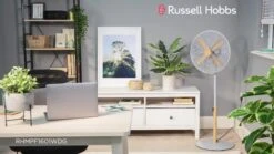 Russell Hobbs 16-inch Pedestal Fan - Grey -Appliance Pro RYCJT SQ7 0000000005 GREY DVvL