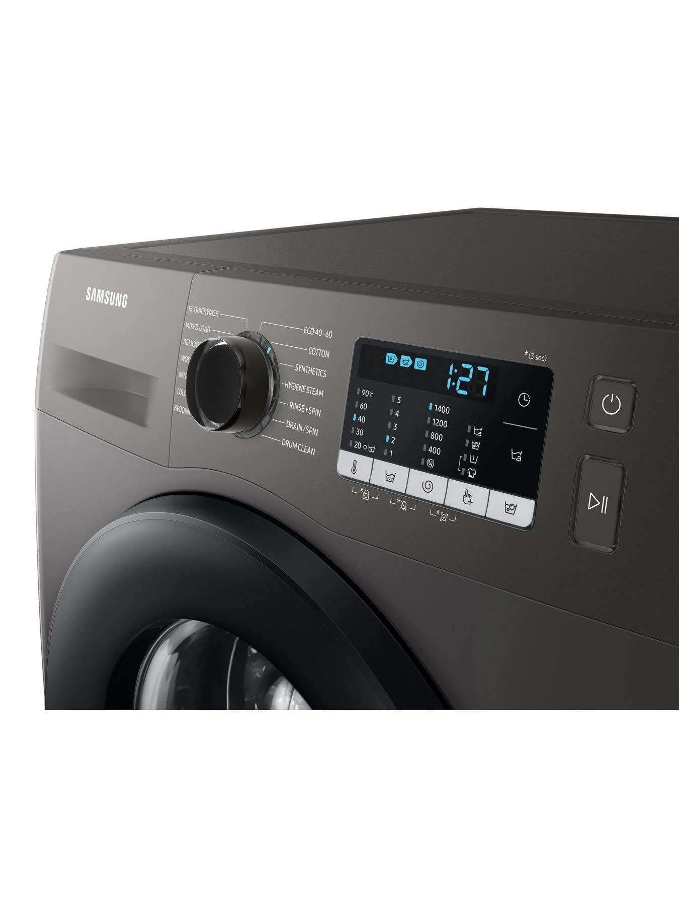 Samsung Series 5 WW90TA046AX/EU Ecobubble™ Washing Machine - 9kg Load 1400rpm Spin A Rated - Graphite 7 Samsung Series 5 WW90TA046AX/EU Ecobubble™ Washing Machine - 9kg Load 1400rpm Spin A Rated - Graphite - Image 5