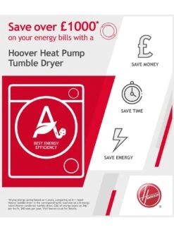 Hoover H-DRY 500 NDEH11A2TCEXM 11kg Heat Pump Tumble Dryer - White -Appliance Pro T3N4V SQ4 0000000013 WHITE SLd2