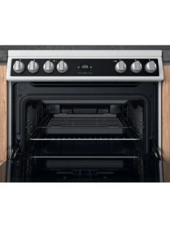Hotpoint HDT67V9H2CW 60cm Wide Double Oven Electric Cooker With Ceramic Hob - White -Appliance Pro T7667 SQ6 0000000013 WHITE SLd4