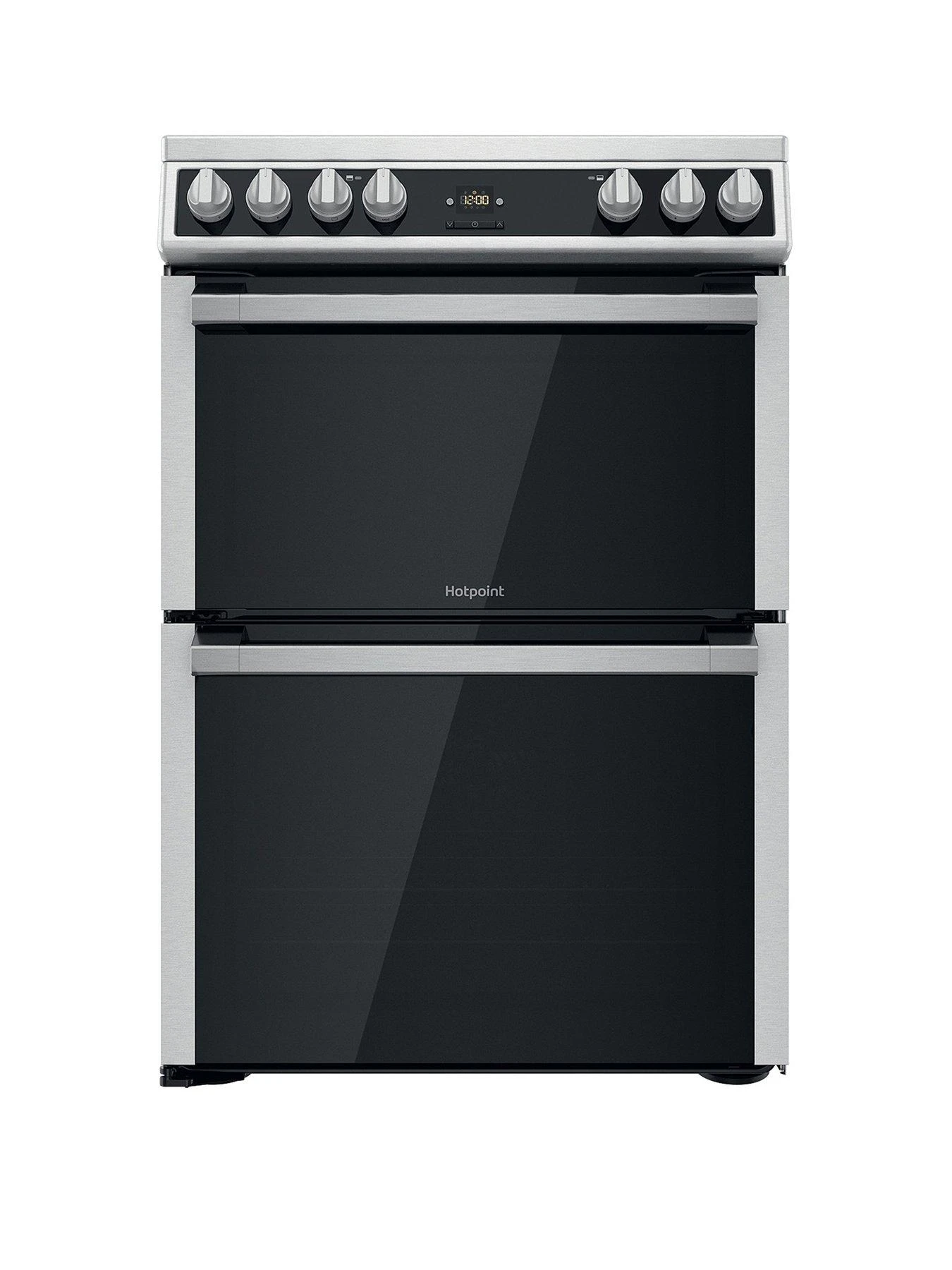 Hotpoint HDT67V9H2CX 60cm Wide Double Oven Electric Cooker With Ceramic Hob - White 3 Hotpoint HDT67V9H2CX 60cm Wide Double Oven Electric Cooker With Ceramic Hob - White