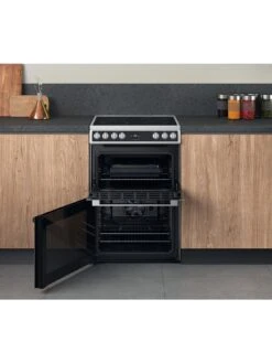 Hotpoint HDT67V9H2CX 60cm Wide Double Oven Electric Cooker With Ceramic Hob - White 11 Hotpoint HDT67V9H2CX 60cm Wide Double Oven Electric Cooker With Ceramic Hob - White -Appliance Pro T7669 SQ4 0000000013 WHITE SLd2