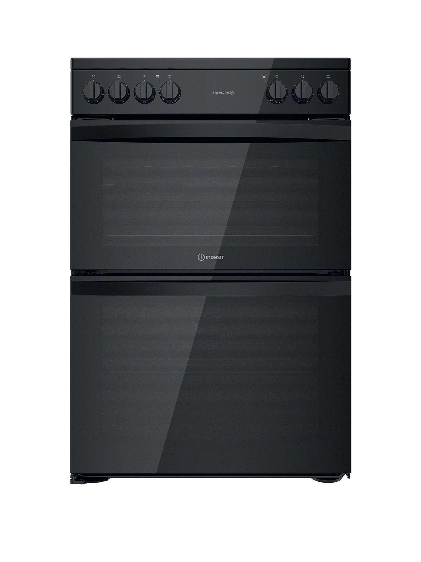 Indesit ID67V9KMB 60cm Wide Double Oven Electric Cooker With Ceramic Hob - Black 3 Indesit ID67V9KMB 60cm Wide Double Oven Electric Cooker With Ceramic Hob - Black