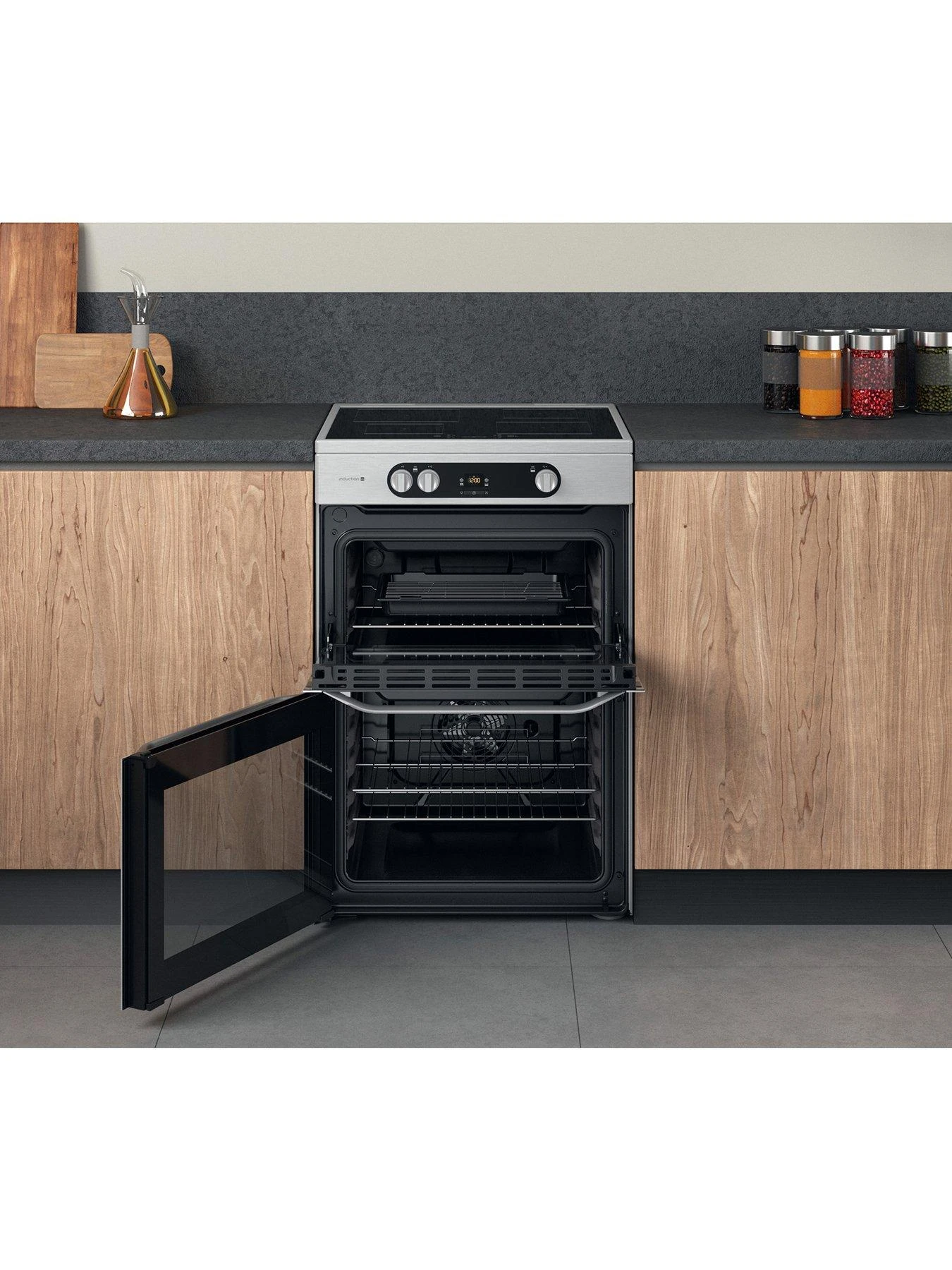 Hotpoint HDM67I9H2CX 60cm Wide Double Oven Electric Cooker With Induction Hob - Stainless Steel 6 Hotpoint HDM67I9H2CX 60cm Wide Double Oven Electric Cooker With Induction Hob - Stainless Steel - Image 4