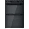 Hotpoint HDM67V9CMB 60cm Wide Double Oven Electric Cooker With Ceramic Hob - Black -Appliance Pro T766J SQ1 0000000004 BLACK SLf