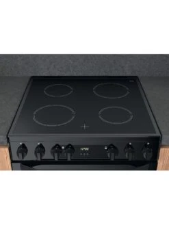 Hotpoint HDM67V9CMB 60cm Wide Double Oven Electric Cooker With Ceramic Hob - Black -Appliance Pro T766J SQ5 0000000004 BLACK SLd3
