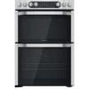 Hotpoint HDM67V9HCX 60cm Wide Double Oven Cooker With Ceramic Hob - Stainless Steel