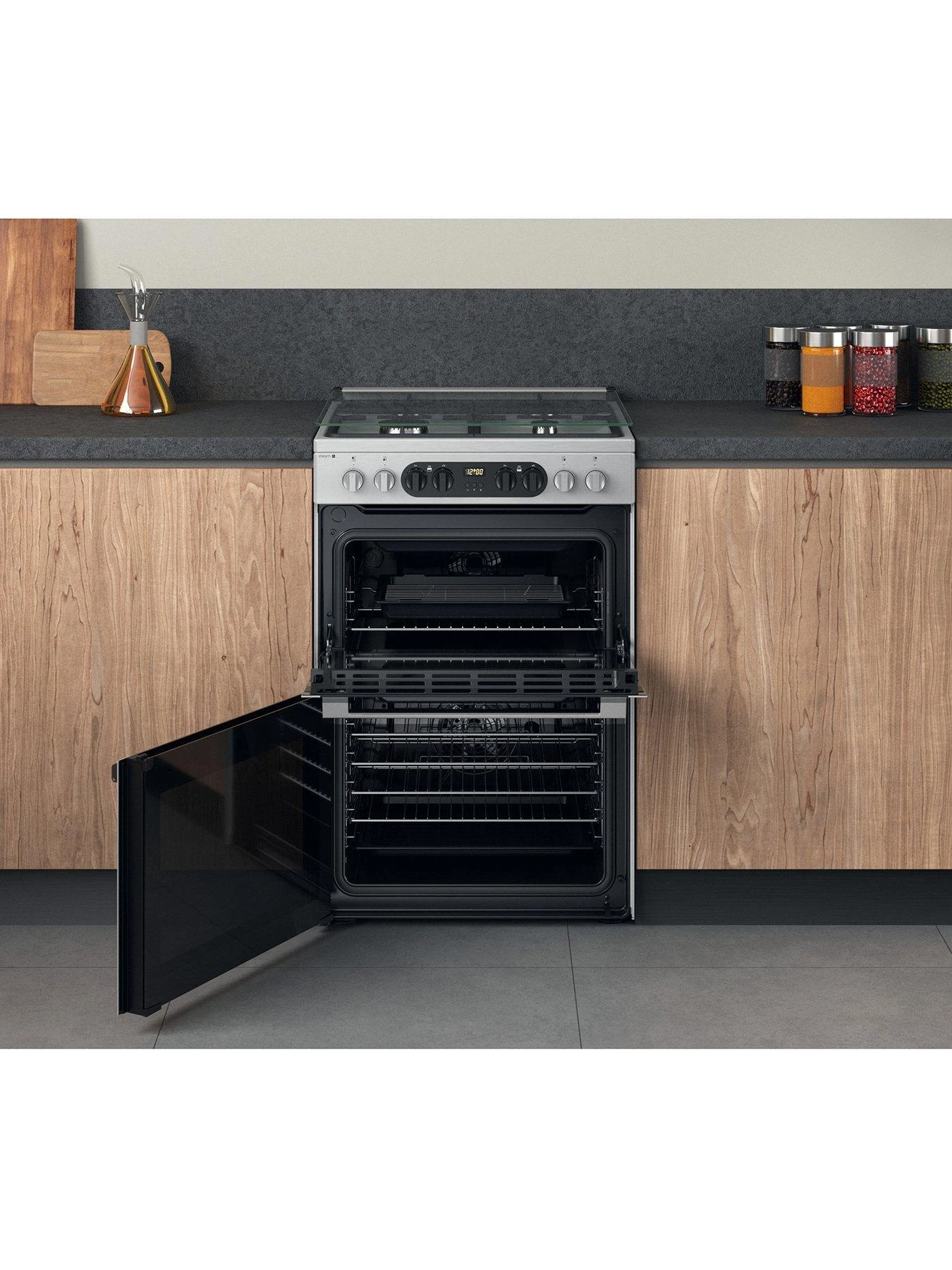 Hotpoint HDM67G8C2CX DUAL FUEL DOUBLE Freestanding COOKER 6 Hotpoint HDM67G8C2CX DUAL FUEL DOUBLE Freestanding COOKER - Image 4