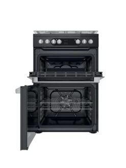 Hotpoint HDM67G9C2CSB Freestanding Dual Fuel Double Oven Cooker -Appliance Pro T7693 SQ2 0000000004 BLACK SLd