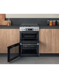Hotpoint HDM67G9C2CX Freestanding Dual Fuel Double Oven Cooker -Appliance Pro T7696 SQ4 0000000166 STAINLESS STEEL SLd2