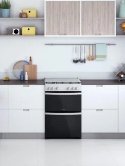 Indesit ID67G0MCW Freestanding Double Oven Gas Cooker -Appliance Pro T76AW SQ3 0000000013 WHITE SLd1