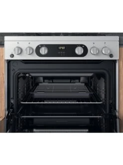 Hotpoint HDM67G0C2CX 60cm Wide Freestanding Double Oven Gas Cooker -Appliance Pro T76C7 SQ6 0000000166 STAINLESS STEEL SLd4