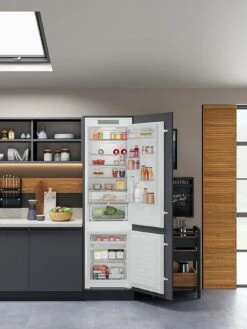 Hotpoint HTC20T321 Total No Frost 55cm Wide Integrated Fridge Freezer - White -Appliance Pro T7CKQ SQ3 0000000013 WHITE SLd1