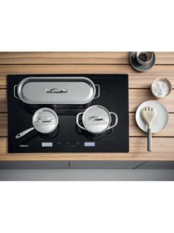 Hotpoint ACP778CBA 77cm Wide Built-in Induction Hob - Black -Appliance Pro T7CLM SQ4 0000000004 BLACK SLd2