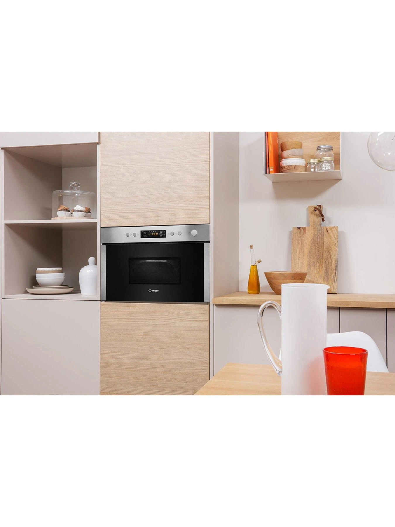 Indesit MWI5213IX 60cm Wide Built-in Microwave With Grill - Stainless Steel 5 Indesit MWI5213IX 60cm Wide Built-in Microwave With Grill - Stainless Steel - Image 3