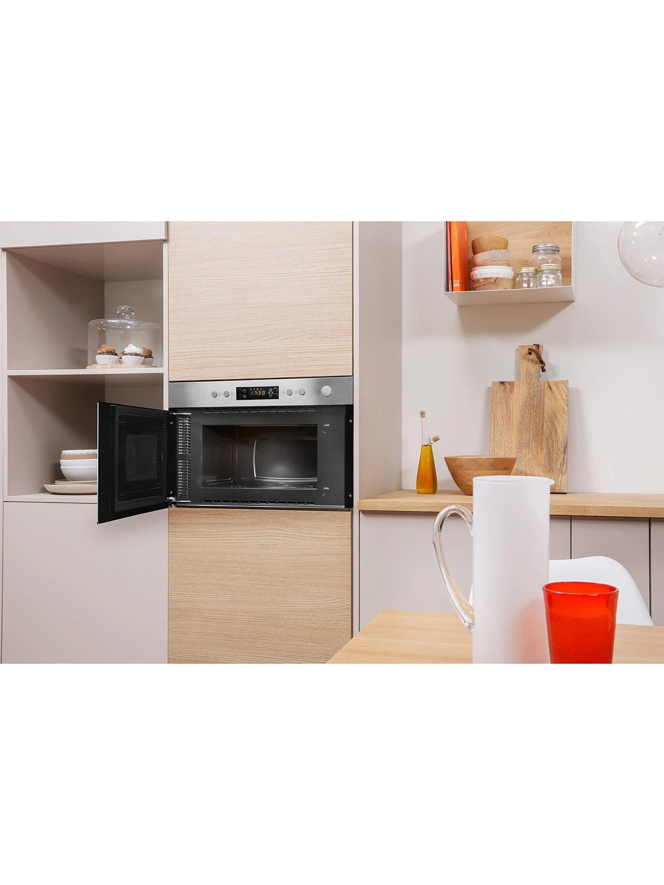 Indesit MWI5213IX 60cm Wide Built-in Microwave With Grill - Stainless Steel 6 Indesit MWI5213IX 60cm Wide Built-in Microwave With Grill - Stainless Steel - Image 4