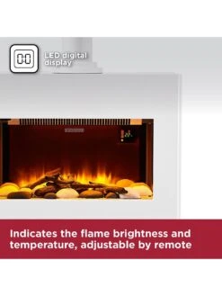 Black & Decker Portable Stove - White Wooden Cabinet With Chimney -Appliance Pro T7DFW SQ4 0000000013 WHITE SLd2