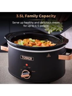 Tower Cavaletto Slow Cooker 3.5l - Black 10 Tower Cavaletto Slow Cooker 3.5l - Black -Appliance Pro T7EWX SQ3 0000000004 BLACK SLd1