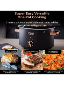 Tower Cavaletto Slow Cooker 3.5l - Black 11 Tower Cavaletto Slow Cooker 3.5l - Black -Appliance Pro T7EWX SQ4 0000000004 BLACK SLd2