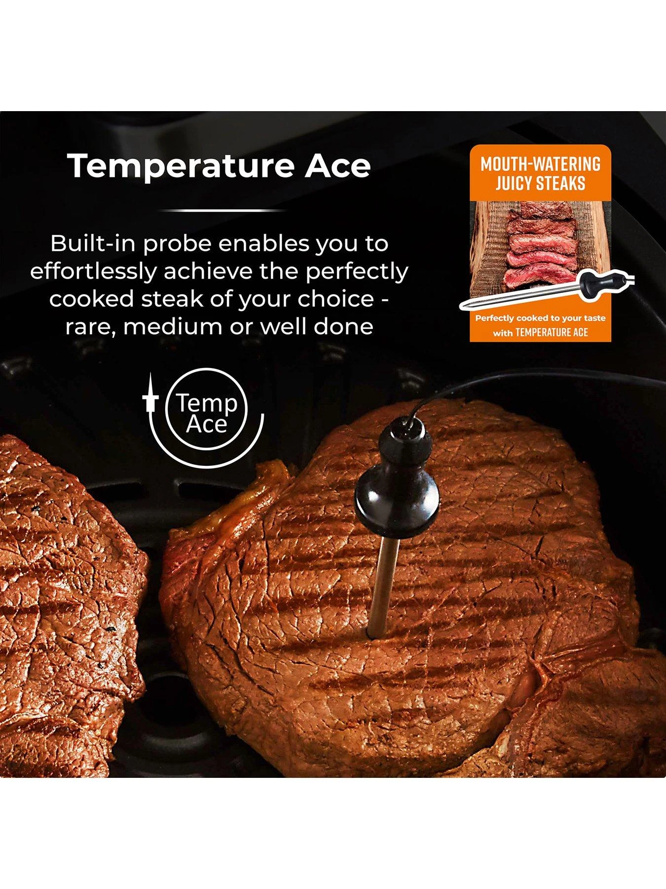 Tower T17086 Vortx 5-in-1 Air Fryer And Grill With Crisper 5.6L - Black 8 Tower T17086 Vortx 5-in-1 Air Fryer And Grill With Crisper 5.6L - Black - Image 6