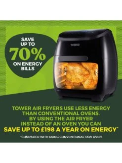 Tower Xpress Pro Combo Vortx 10-in-1 Digital Air Fryer Oven 11L Black T17076 -Appliance Pro T7F43 SQ3 0000000099 N A SLd1