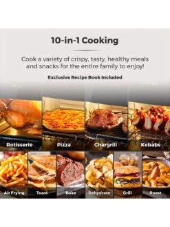 Tower Xpress Pro Combo Vortx 10-in-1 Digital Air Fryer Oven 11L Black T17076 -Appliance Pro T7F43 SQ5 0000000099 N A SLd1