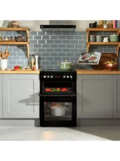 Beko KDC653K 60CM Double Oven Electric Cooker, Black -Appliance Pro T7XJH SQ3 0000000004 BLACK SLd1