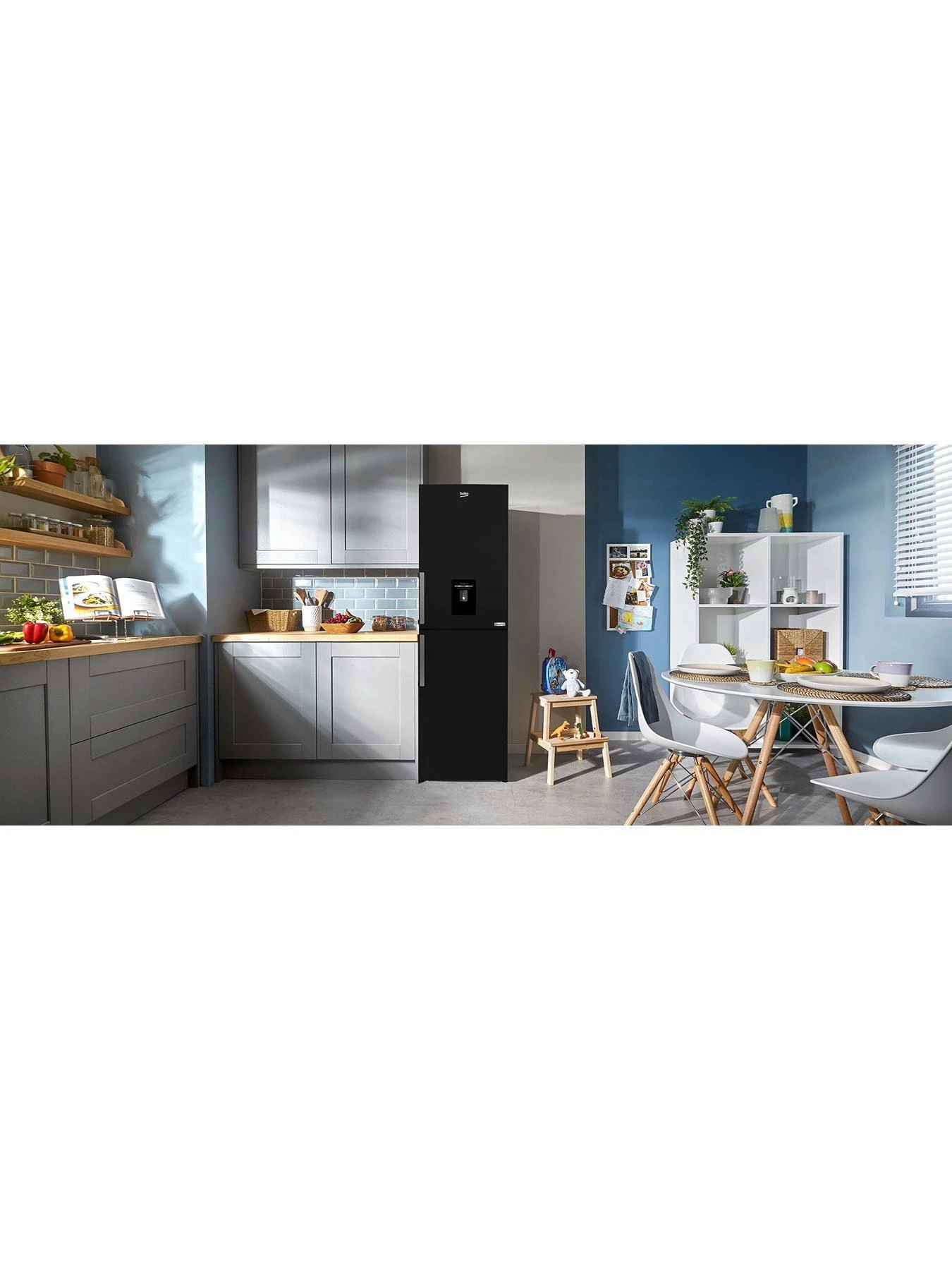 Beko CFP3691DVB HarvestFresh Fridge Freezer With Water Dispenser, Black 4 Beko CFP3691DVB HarvestFresh Fridge Freezer With Water Dispenser, Black - Image 2