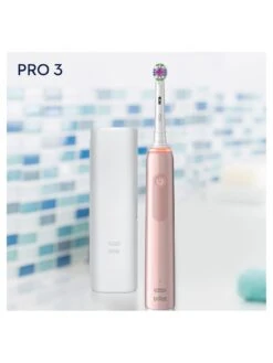 Oral B Oral-B Pro 3 - 3500 3DWhite - Pink Electric Toothbrush Designed By Braun + Bonus Travel Case -Appliance Pro T9AJQ SQ2 0000000088 NO COLOR SLp