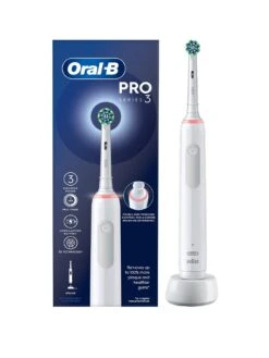 Oral B Oral-B Pro 3 - 3000 Cross Action - White Electric Toothbrush Designed By Braun