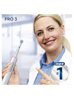 Oral B Oral-B Pro 3 - 3000 Sensitive Clean - White Electric Toothbrush Designed By Braun -Appliance Pro T9AK6 SQ4 0000000088 NO COLOR SLd1