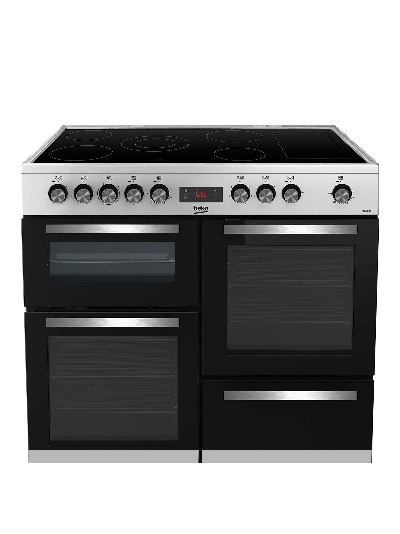 Beko KDVC100X Freestanding 100cm Double Oven Range Cooker, Stainless Steel 3 Beko KDVC100X Freestanding 100cm Double Oven Range Cooker, Stainless Steel