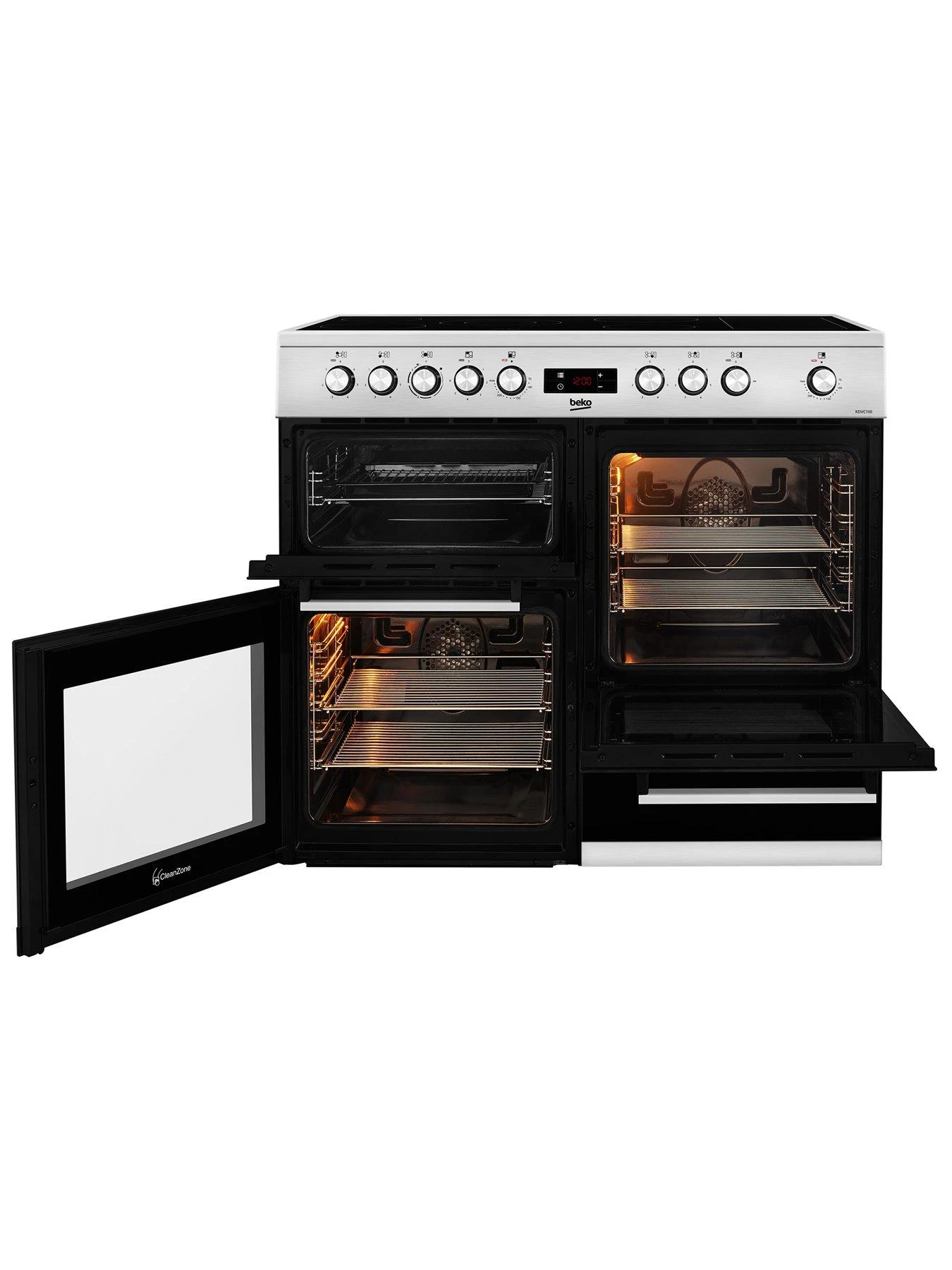 Beko KDVC100X Freestanding 100cm Double Oven Range Cooker, Stainless Steel 4 Beko KDVC100X Freestanding 100cm Double Oven Range Cooker, Stainless Steel - Image 2