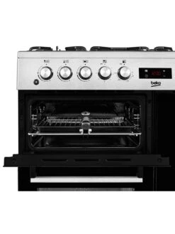 Beko KDVF100X Freestanding 100cm Double Oven Range Cooker, Stainless Steel -Appliance Pro TCRYQ SQ4 0000000166 STAINLESS STEEL SLd2