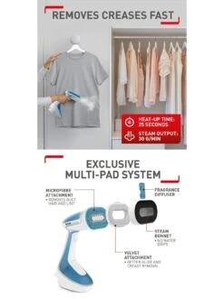 Tefal Handheld Clothes Steamer 200ml 90g/min Steam Output Pure Tex -Appliance Pro TCT6M SQ5 0000000099 N A SLd3