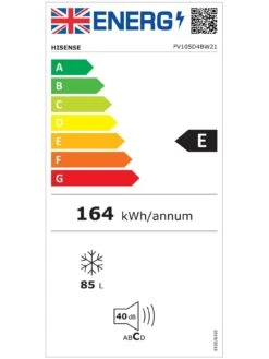 Hisense FV105D4BW21 55cm Wide Under-Counter Freezer - White -Appliance Pro TH7T7 SQ6 0000000013 WHITE SLd4