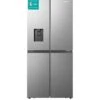 Hisense RQ560N4WCF 79cm Wide Total Non-Frost American Style Multi-Door Fridge Freezer With Water Dispenser - Stainless Steel Look -Appliance Pro TH7TV SQ1 0000000166 STAINLESS STEEL SLf
