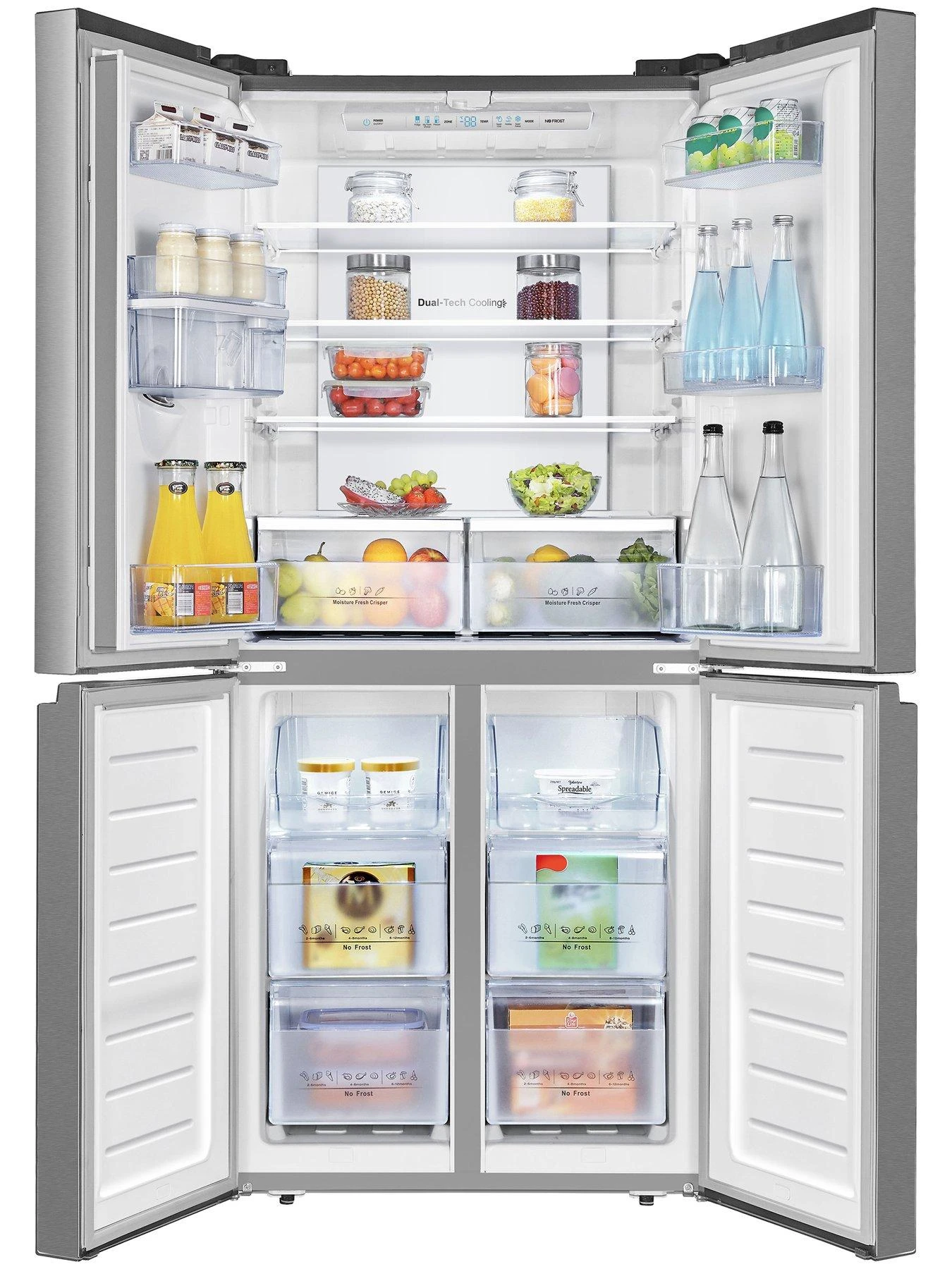 Hisense RQ560N4WCF 79cm Wide Total Non-Frost American Style Multi-Door Fridge Freezer With Water Dispenser - Stainless Steel Look 4 Hisense RQ560N4WCF 79cm Wide Total Non-Frost American Style Multi-Door Fridge Freezer With Water Dispenser - Stainless Steel Look - Image 2